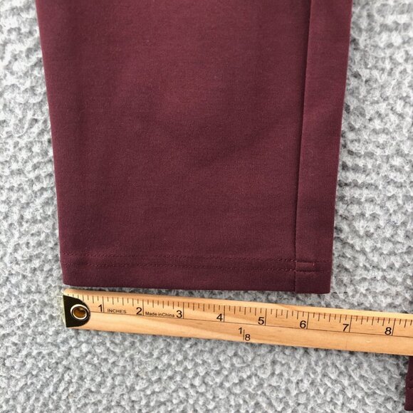 MarlaWynne Pants Women 2 Red Ponte Stretch Slim Leg Pull On Everyday Casual NWT - Picture 12 of 13